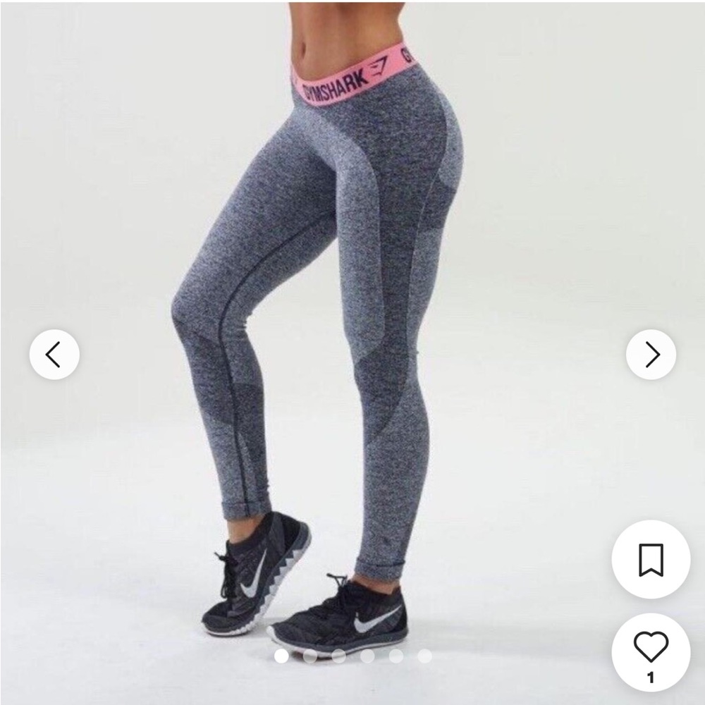 Gymshark Gray and Pink Leggings Small